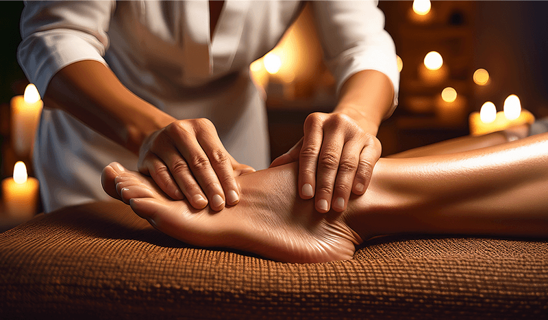 Fußreflexzonenmassage mit Entspannungsmassage 80 Min en Navirea Spa